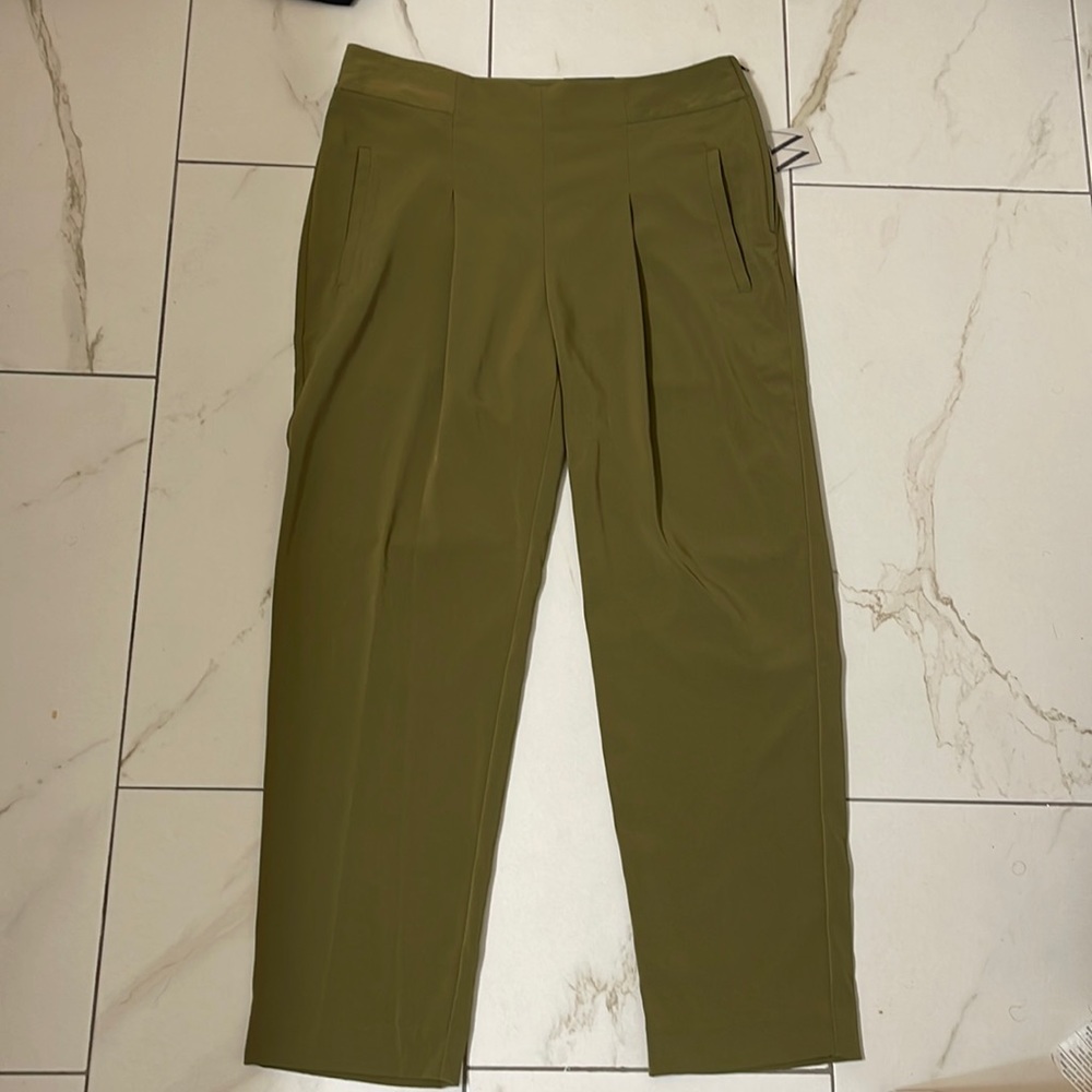Olive green high waisted trouser pants size 6